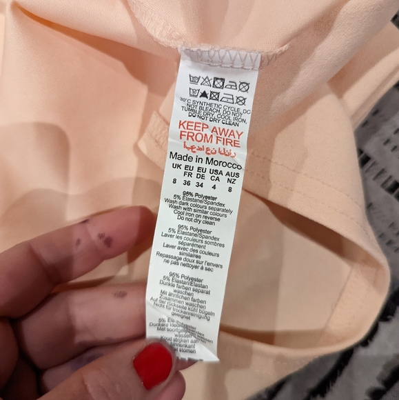 NWT PLT Nude Wrap Front Belted Kimono Sleeve Tulip Pencil Skirt Midi Dress Sz 4 - Picture 7 of 10